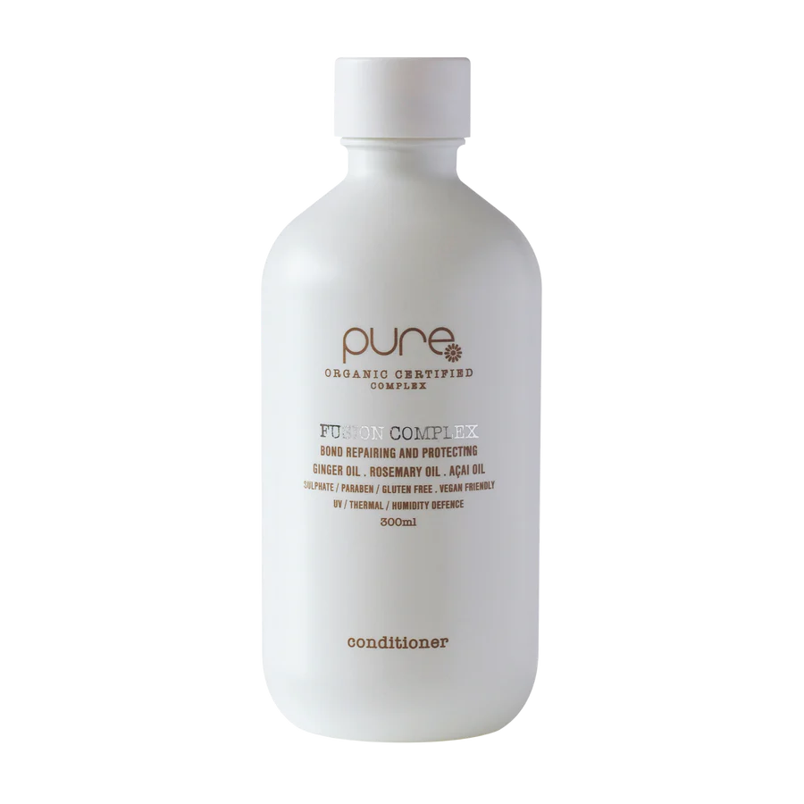 Conditioner bottle, Pure Fusion Complex, 300 ml, white plastic with gold label