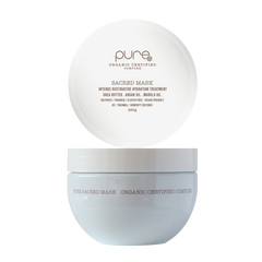 White cosmetic mask jar with screw-top lid
