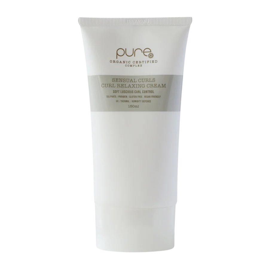 Pure Sensual Curls curl relaxing cream tube, 150 ml, white squeeze tube