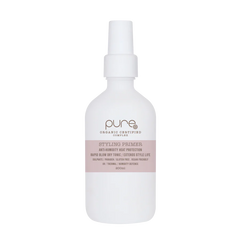 Hair styling primer bottle, white, with pump, 200 ml