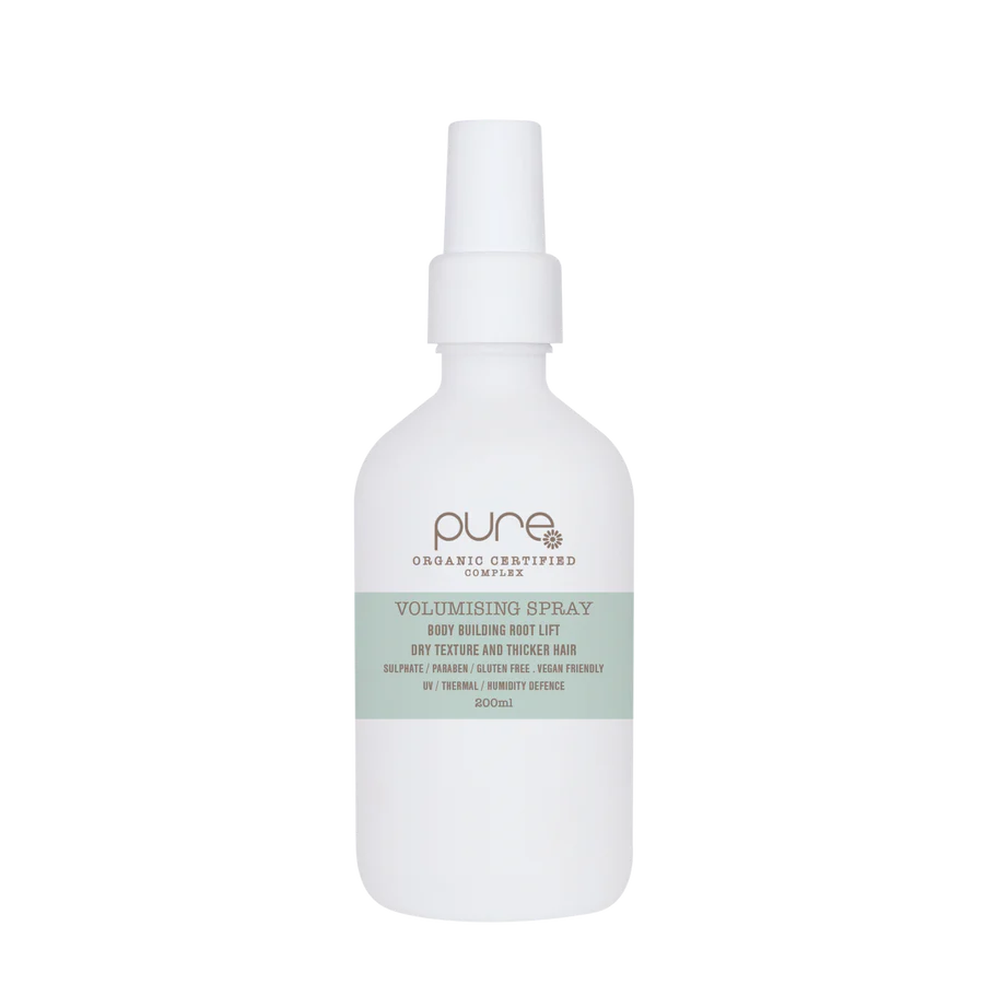 Volumising spray bottle with white pump, 200 ml, Pure hair volumising mist