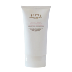 Walnut hair and scalp scrub in white squeeze tube, 150 ml