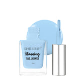 Light blue nail lacquer bottle with cap, 10 ml