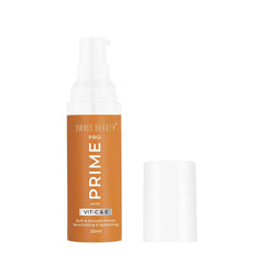 Makeup primer bottle with pump and cap, Vitamin C & E, 25ml