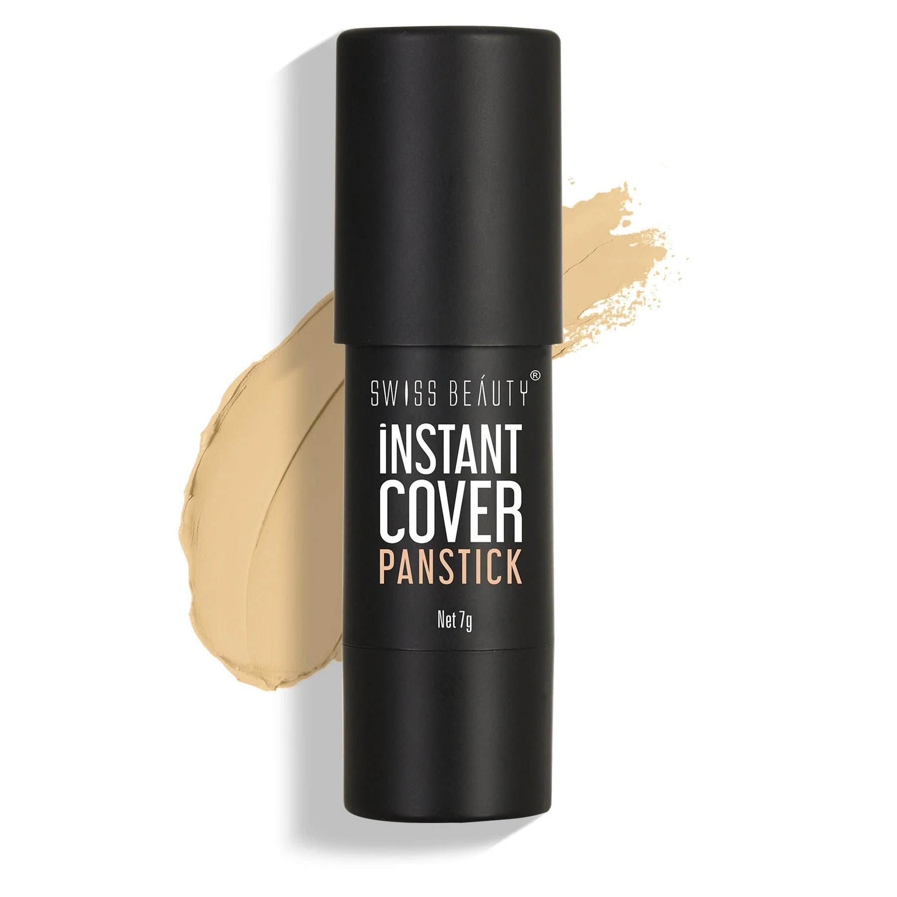 Swiss Beauty Instant Cover Panstick stick with ivory beige swatch