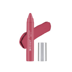 Matte lip stain lipstick in mauve-pink with silver cap