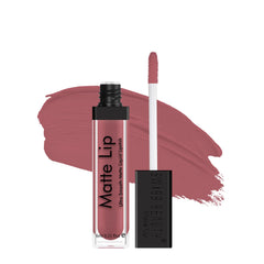 Matte liquid lipstick with wand applicator, nude rose shade