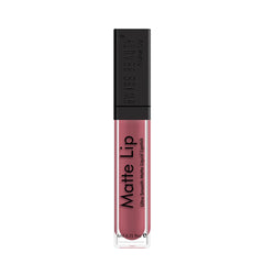 Matte lip liquid lipstick tube, mauve-rose, with doe-foot applicator tip