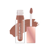Nude matte liquid lipstick with doe-foot applicator and closed cap