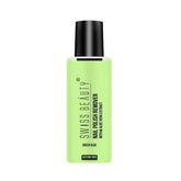 Green aloe nail polish remover bottle with black cap, acetone-free label