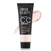 CC cream tube in light ivory shade with cover correct conceal swatch