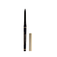 Auto kajal pencil with black barrel and gold applicator tip