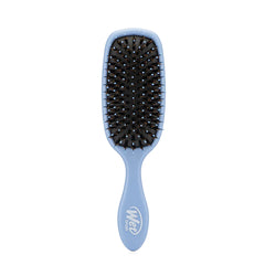 WetBrush Shine Enhancer hair brush with light blue handle and oval black bristle head