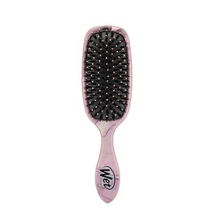 WetBrush shine enhancer hair brush with black bristles, dusty pink handle