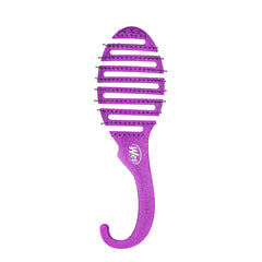 WetBrush purple glitter shower detangler brush with flexible comb teeth