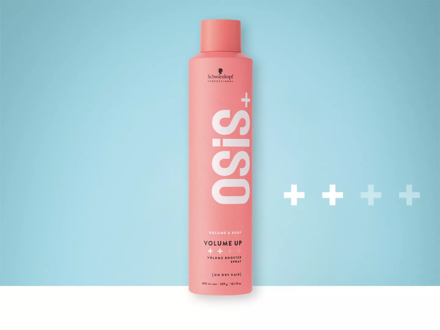 Schwarzkopf Osis+ Volume Up volume booster spray bottle, pink with orange cap, 300 ml
