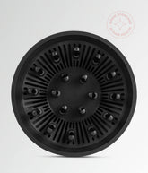 Hair dryer diffuser attachment, black circular vented design