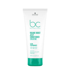 Schwarzkopf BC Bonacure Volume Boost jelly conditioner tube with green bottom and label.