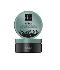 d:fi matte clay hair styling jar with teal lid and black container