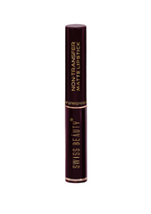 Non-transfer matte waterproof lipstick tube, coffee-brown shade, vertical