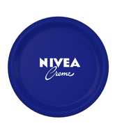 NIVEA Creme skin care cream lid, blue round tin with NIVEA and Creme logo