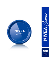 Blue NIVEA Creme jar lid, round with NIVEA Creme logo