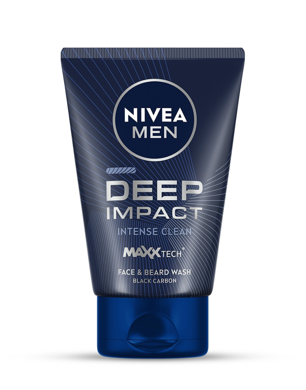NIVEA MEN Deep Impact face & beard wash tube, black carbon, blue base