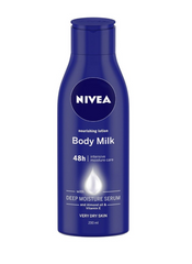 NIVEA nourishing body milk bottle, deep blue, 200 ml
