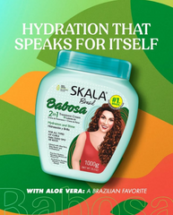 Skala Babosa 2-in-1 conditioning cream bottle with teal cap, 1000g