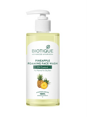 Biotique pineapple oil control foaming face wash bottle with pump