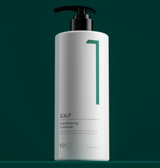 KOBO scalp balancing conditioner bottle with pump, 750 ml, white label