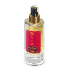 Rose room surround spray bottle with transparent glass and gold spray pump