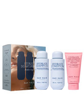 Nak Hydrate Trio pack bottles and box set: hydrate shampoo and conditioner plus repair cream
