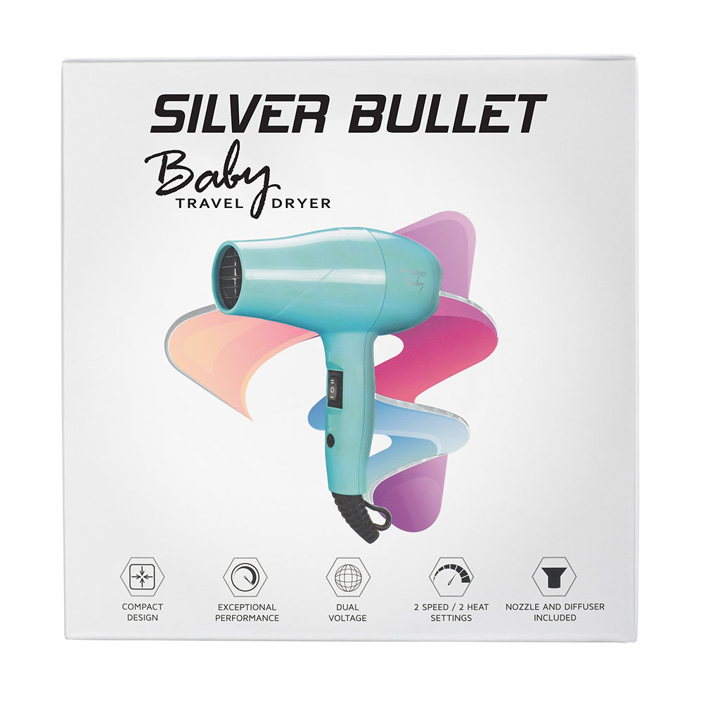 Silver Bullet Metallic Baby Travel Hair Dryer-PURPLE - Kess Hair and Beauty