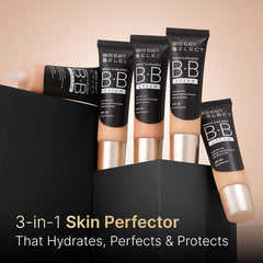 Swiss Beauty Select BB cream tubes set, multiple tubes with black labels and beige caps