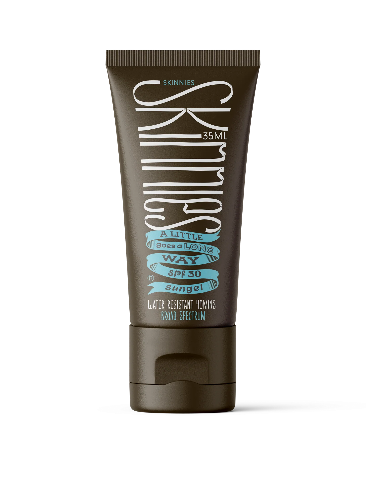 Skinnies Sungel SPF30 sunscreen gel tube, 35 ml