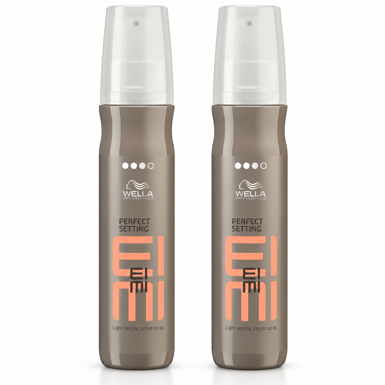 Wella Professionals EIMI Perfect Setting duo pack with two light setting lotion spray bottles