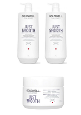 Goldwell Dualsenses Just Smooth pump shampoo bottles and 200 ml treatment jar