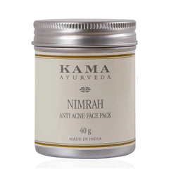 Kama Ayurveda Nimrah anti acne face pack jar, 40 g, silver lid
