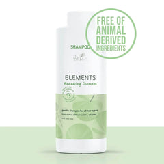 Wella Elements renewing shampoo bottle, white with green label