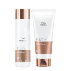 Wella Fusion Intense Repair shampoo and conditioner bundle, pump bottle and tube