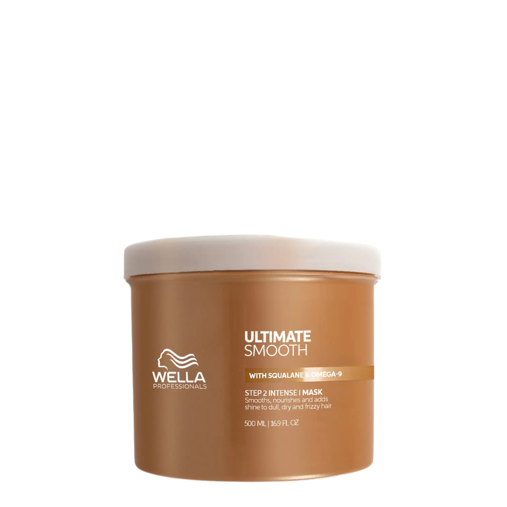Wella Professionals Ultimate Smooth hair mask tub, brown with gold lid, 500 ml