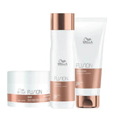 Hair repair product bundle with white bottles and rose-gold caps and matching jar