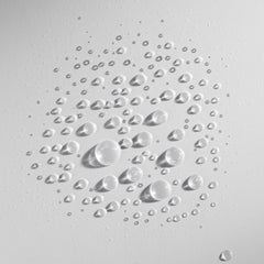 Hair rescue formula droplet graphic with shiny water drops
