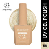 UV gel nail polish, beige gold shade 56 bottle