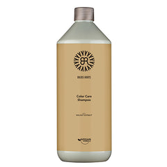 Color care shampoo bottle with pump-top cap, Bulbs & Roots label