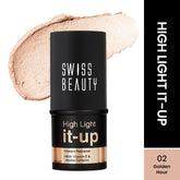High Light it-up highlighter stick, Golden Hour shade with beige-gold swatch