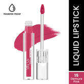 Matte liquid lipstick with doe-foot applicator, demure pink shade