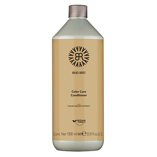 Color care conditioner bottle, 1.0 L, amber label, white plastic cap
