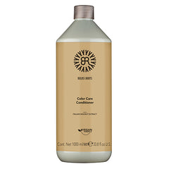 Color care conditioner bottle, 1.0 L, amber label, white plastic cap